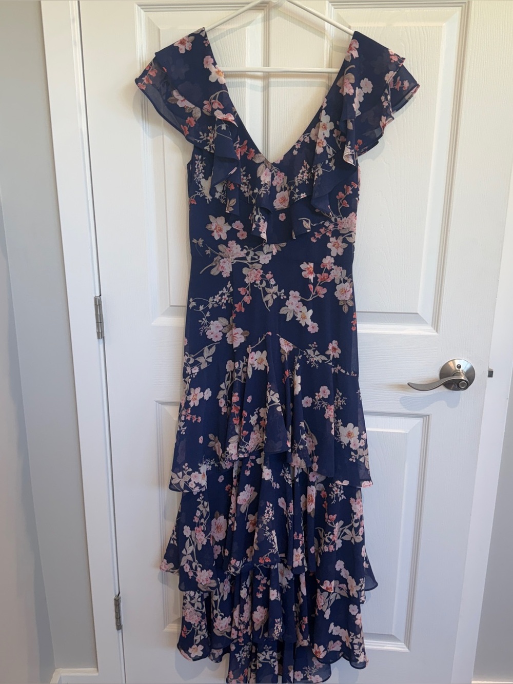 Wayf Floral Ruffle Tiered Dress